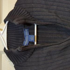 Men's small black zippered sweater